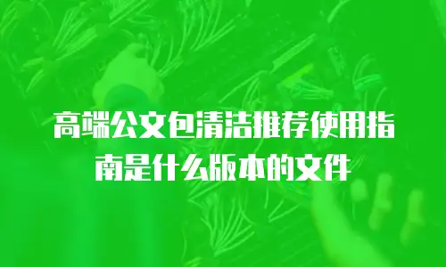 高端公文包清洁推荐使用指南是什么版本的文件