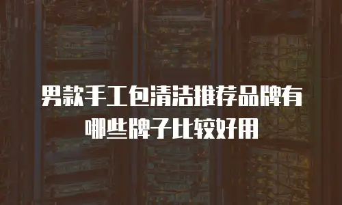 男款手工包清洁推荐品牌有哪些牌子比较好用