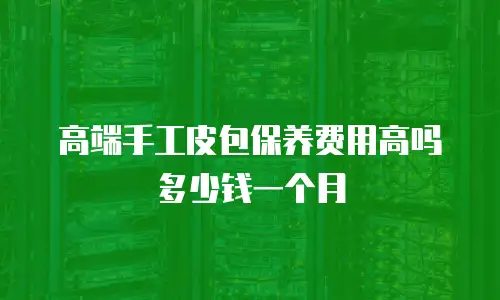 高端手工皮包保养费用高吗多少钱一个月