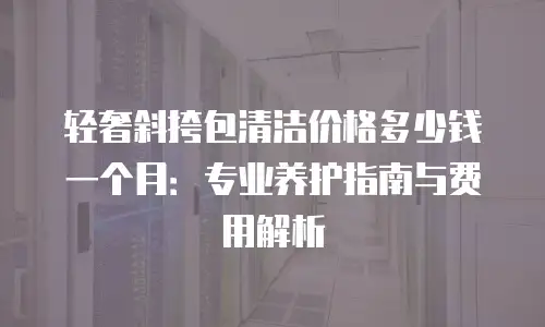 轻奢斜挎包清洁价格多少钱一个月：专业养护指南与费用解析