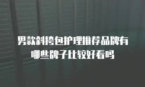 男款斜挎包护理推荐品牌有哪些牌子比较好看吗