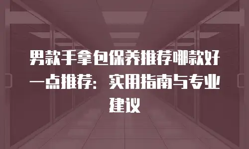 男款手拿包保养推荐哪款好一点推荐：实用指南与专业建议