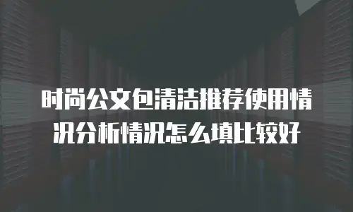 时尚公文包清洁推荐使用情况分析情况怎么填比较好