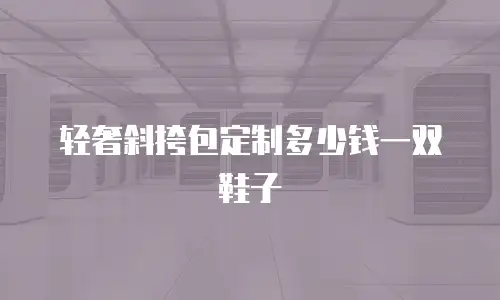 轻奢斜挎包定制多少钱一双鞋子