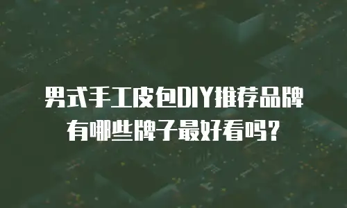 男式手工皮包DIY推荐品牌有哪些牌子最好看吗？
