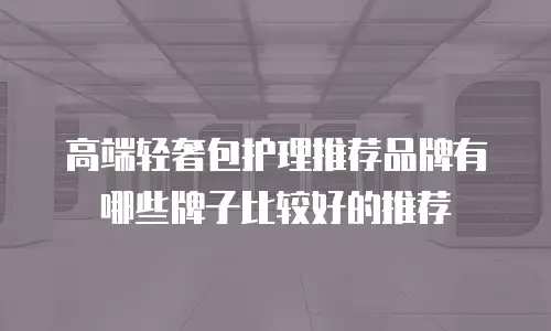 高端轻奢包护理推荐品牌有哪些牌子比较好的推荐