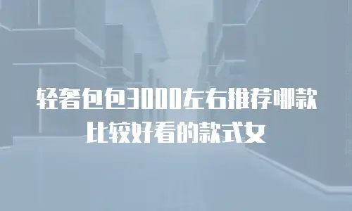 轻奢包包3000左右推荐哪款比较好看的款式女