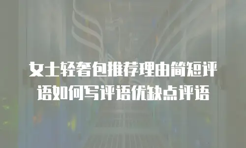 女士轻奢包推荐理由简短评语如何写评语优缺点评语