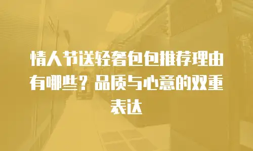 情人节送轻奢包包推荐理由有哪些？品质与心意的双重表达