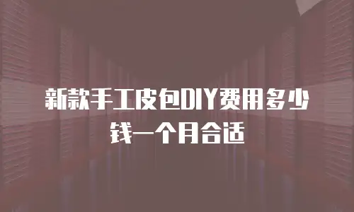 新款手工皮包DIY费用多少钱一个月合适