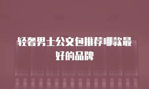 轻奢男士公文包推荐哪款最好的品牌