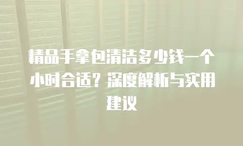 精品手拿包清洁多少钱一个小时合适？深度解析与实用建议