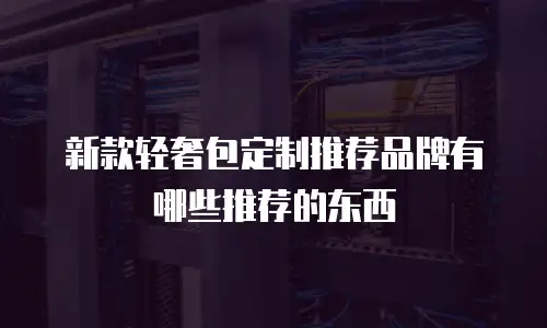 新款轻奢包定制推荐品牌有哪些推荐的东西