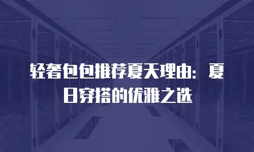 轻奢包包推荐夏天理由：夏日穿搭的优雅之选