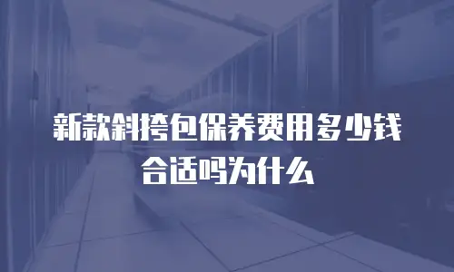 新款斜挎包保养费用多少钱合适吗为什么