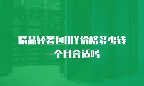 精品轻奢包DIY价格多少钱一个月合适吗