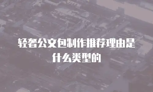 轻奢公文包制作推荐理由是什么类型的