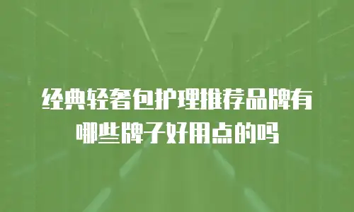 经典轻奢包护理推荐品牌有哪些牌子好用点的吗