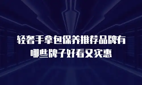 轻奢手拿包保养推荐品牌有哪些牌子好看又实惠