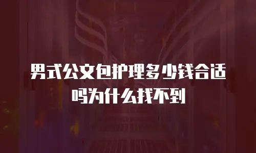 男式公文包护理多少钱合适吗为什么找不到