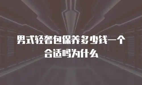 男式轻奢包保养多少钱一个合适吗为什么