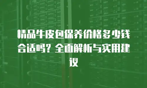 精品牛皮包保养价格多少钱合适吗？全面解析与实用建议
