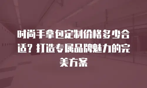 时尚手拿包定制价格多少合适？打造专属品牌魅力的完美方案
