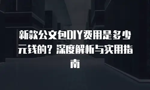 新款公文包DIY费用是多少元钱的？深度解析与实用指南