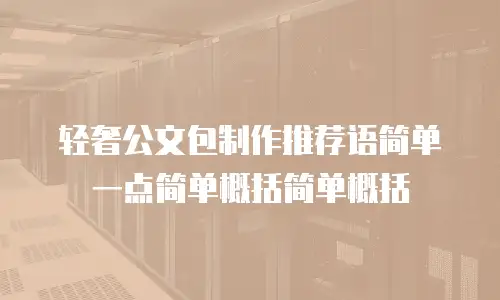 轻奢公文包制作推荐语简单一点简单概括简单概括