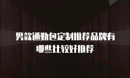 男款通勤包定制推荐品牌有哪些比较好推荐