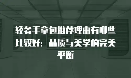 轻奢手拿包推荐理由有哪些比较好：品质与美学的完美平衡