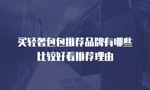 买轻奢包包推荐品牌有哪些比较好看推荐理由