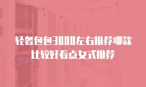轻奢包包3000左右推荐哪款比较好看点女式推荐