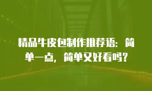 精品牛皮包制作推荐语：简单一点，简单又好看吗？