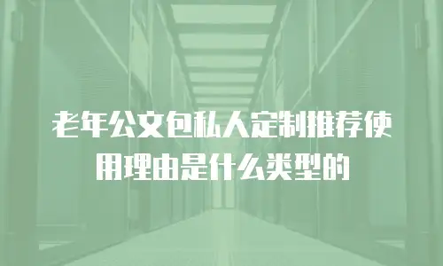 老年公文包私人定制推荐使用理由是什么类型的