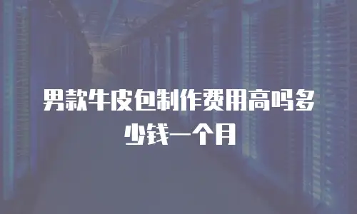 男款牛皮包制作费用高吗多少钱一个月