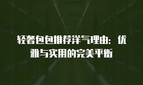 轻奢包包推荐洋气理由：优雅与实用的完美平衡