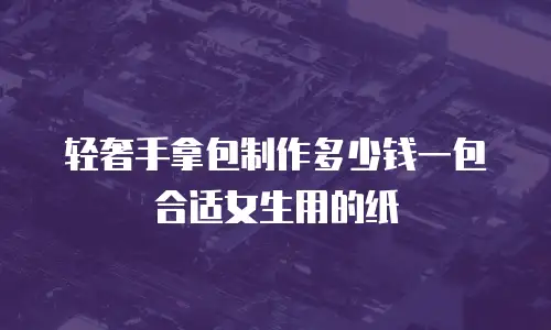 轻奢手拿包制作多少钱一包合适女生用的纸