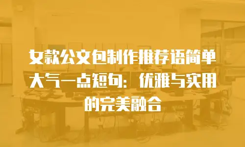 女款公文包制作推荐语简单大气一点短句：优雅与实用的完美融合