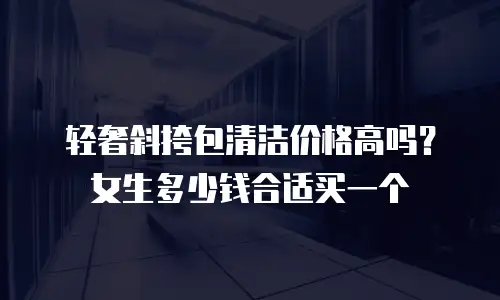 轻奢斜挎包清洁价格高吗？女生多少钱合适买一个