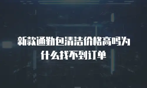 新款通勤包清洁价格高吗为什么找不到订单