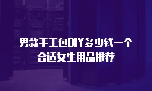 男款手工包DIY多少钱一个合适女生用品推荐