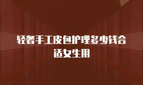 轻奢手工皮包护理多少钱合适女生用