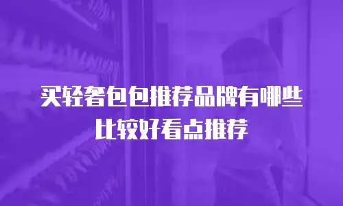 买轻奢包包推荐品牌有哪些比较好看点推荐