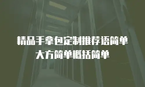 精品手拿包定制推荐语简单大方简单概括简单