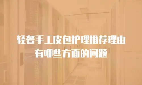 轻奢手工皮包护理推荐理由有哪些方面的问题