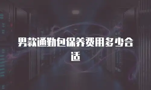 男款通勤包保养费用多少合适