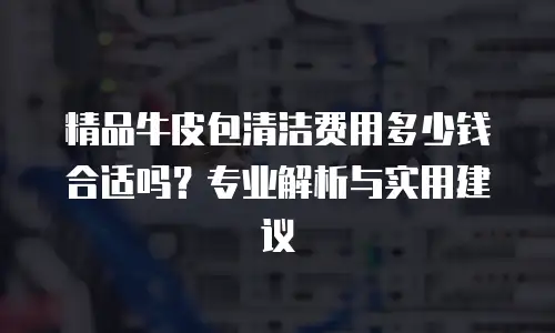 精品牛皮包清洁费用多少钱合适吗？专业解析与实用建议