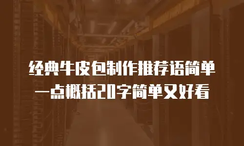 经典牛皮包制作推荐语简单一点概括20字简单又好看