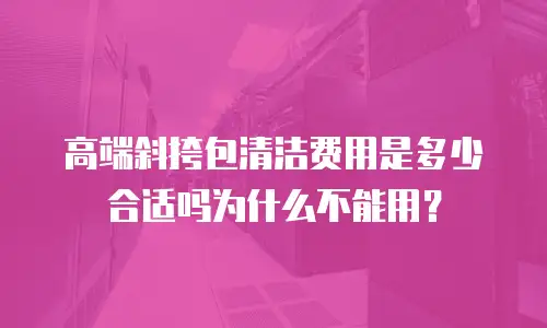 高端斜挎包清洁费用是多少合适吗为什么不能用？